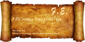 Fónagy Emiliána névjegykártya
